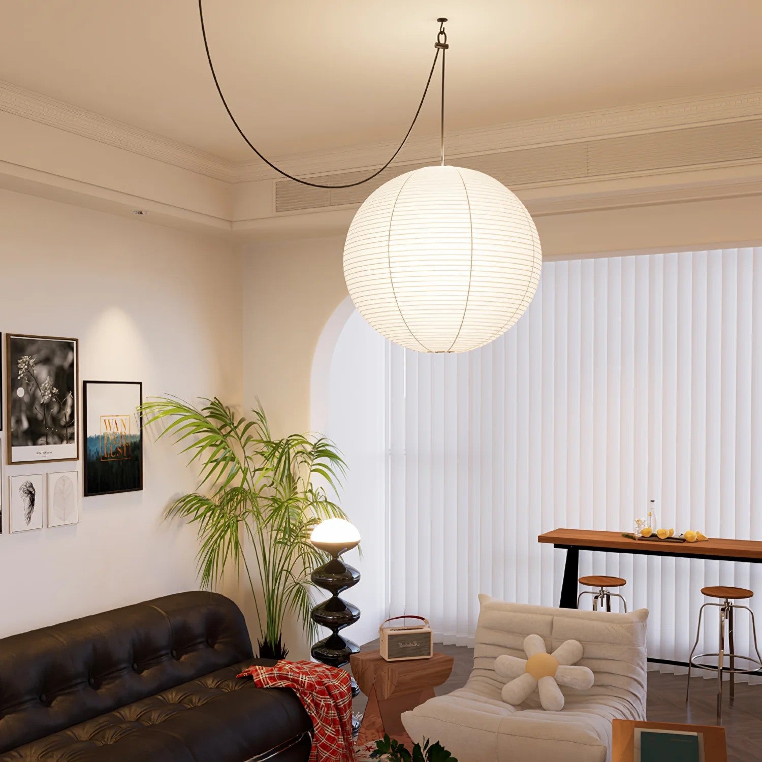Akari A Pendant Swag Light 15.7"
