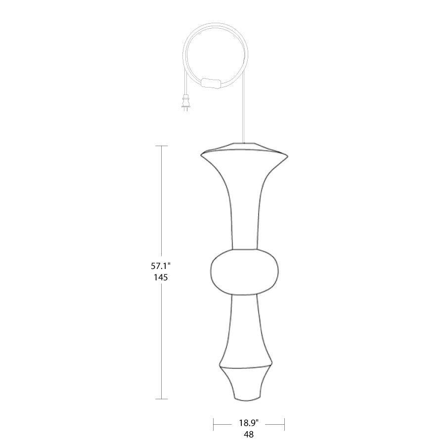 Akari E Pendant Swag Light 12.2"